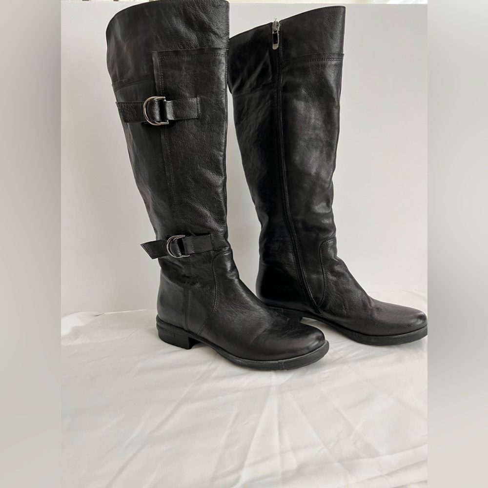 Chinese Laundry Black Boots w/ buckles